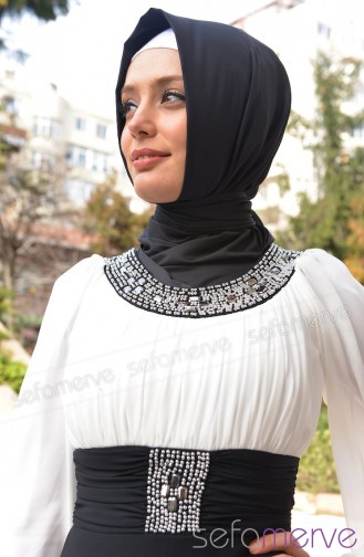 Sefamerve Abiye Elbiseler 3110-02 Siyah