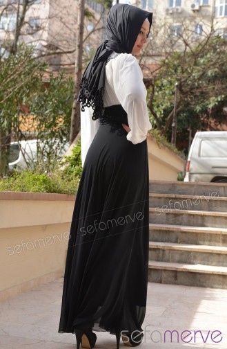 Sefamerve Abiye Elbiseler 3110-02 Siyah