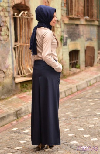 ZemZem Pantolon Etek 0817-02 Lacivert
