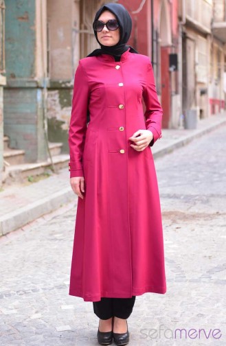 Yeni Sezon Yazlık Şükran Pardesü Kap 35512-03 Bordo
