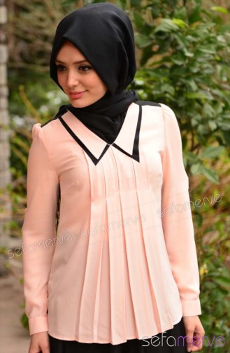 Sefamerve Bluz GLY 140603-04 Somon