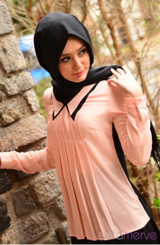 Sefamerve Bluz GLY 140603-04 Somon