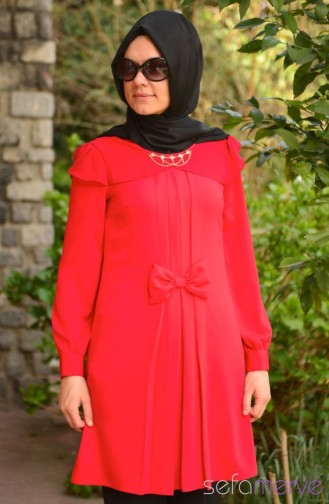 Tesettür Tunik 14Y.7029-03 Bordo