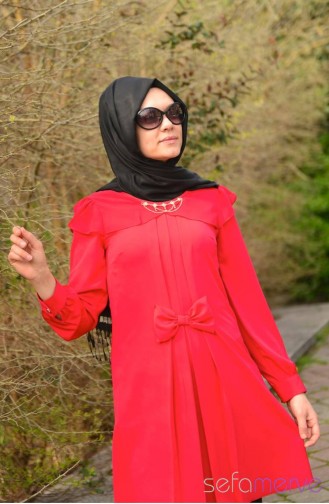 Tesettür Tunik 14Y.7029-03 Bordo
