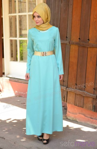 Mint Green Hijab Dress 14Y.5019-01