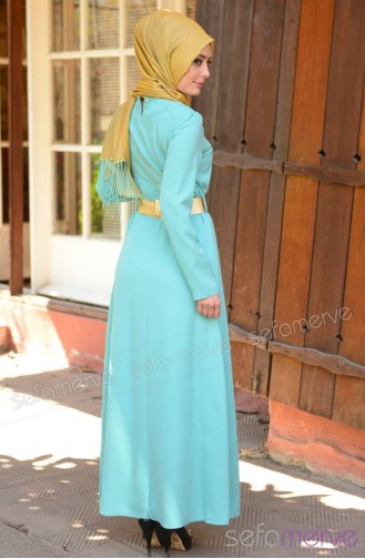 Mint Green Hijab Dress 14Y.5019-01