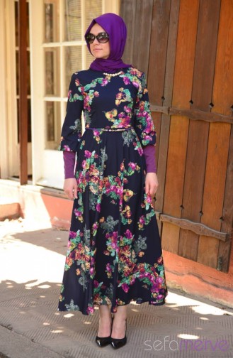 NKCL Hijab Dress 6262-01 Navy Blue 6262-01