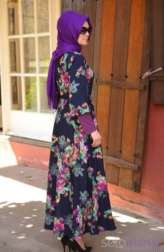 NKCL Hijab Dress 6262-01 Navy Blue 6262-01
