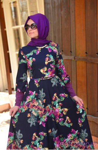 NKCL Hijab Dress 6262-01 Navy Blue 6262-01