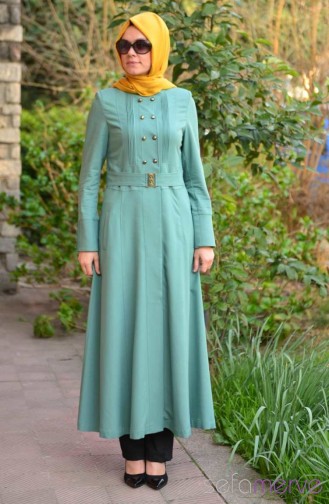 Miss Yağmur Summer Overcoat 6112-06 Mint Green 6112-06