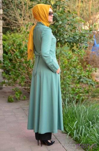 Miss Yağmur Summer Overcoat 6112-06 Mint Green 6112-06