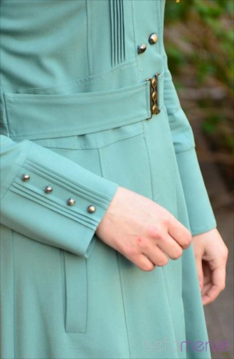 Miss Yağmur Summer Overcoat 6112-06 Mint Green 6112-06