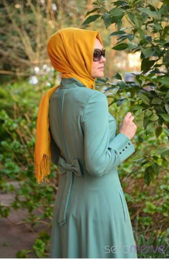 Miss Yağmur Summer Overcoat 6112-06 Mint Green 6112-06