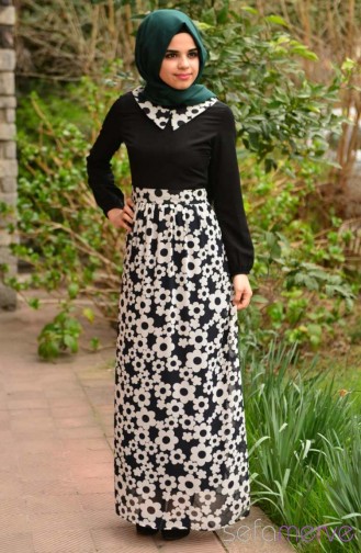 Black İslamitische Jurk 5275-02