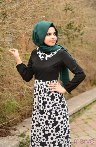 Black İslamitische Jurk 5275-02