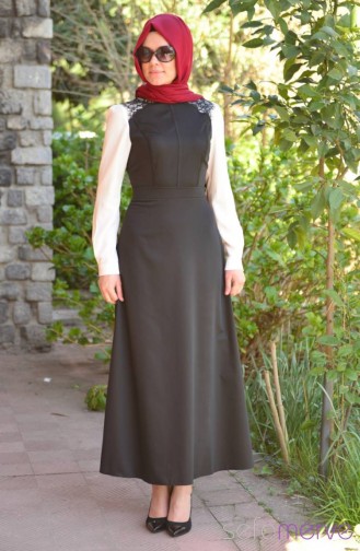 Sumerly ZRF Hıjab Dress 9028-03 White 9028-03