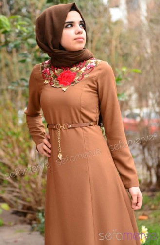 NKCL Hijab Dress 6276DK-02 Light Brown 6276DK-02