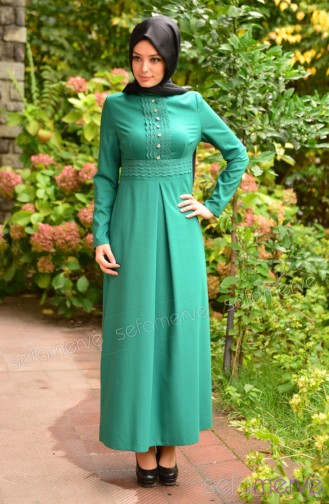 Green İslamitische Jurk 5069-01