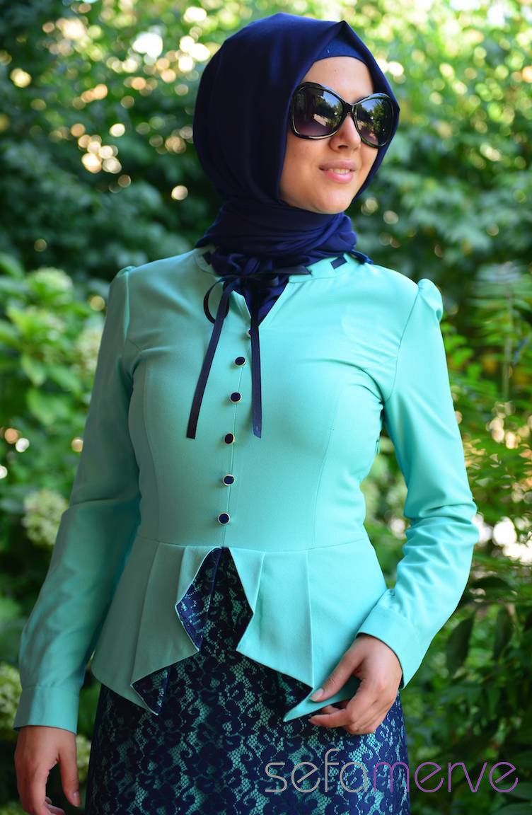 Teal Green & Navy Blue color Georgette Anarkali Suit - AS1392