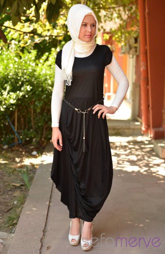 Yazlık Elbiseler 213261-01 Siyah