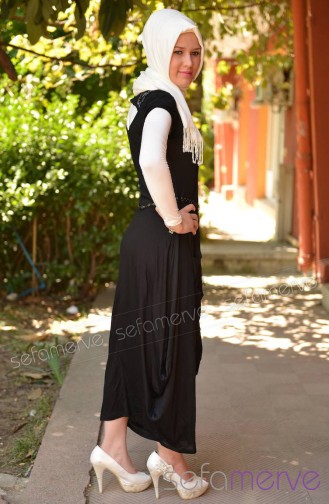 Yazlık Elbiseler 213261-01 Siyah