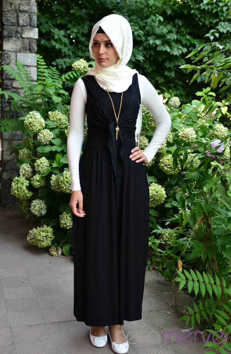 Yazlık Elbiseler 213389-01 Siyah