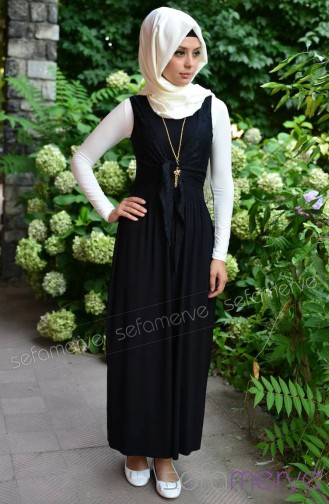 Yazlık Elbiseler 213389-01 Siyah