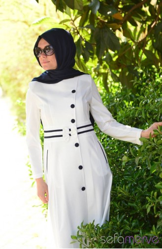 Miss Yağmur Yazlık Pardesü 6182U-06 Beyaz