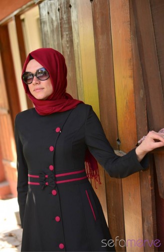 Miss Yağmur Yazlık Pardesü 6182U-07 Siyah