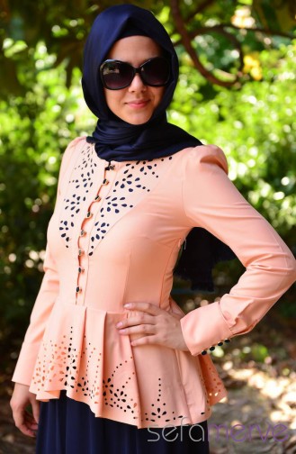 Sefamerve Kombin Elbise GLY 0305-01 Somon