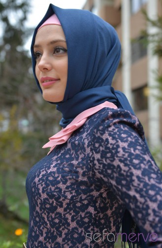 Sefamerve Kombin Tunik GLY 0325-04 Pembe-Lacivert