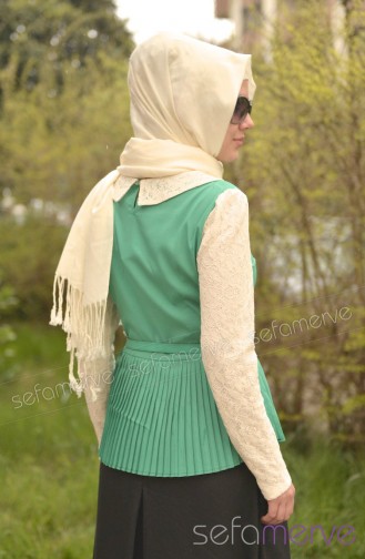 Sefamerve Kombin Bluz GLY 1009-03 Mint Yeşil