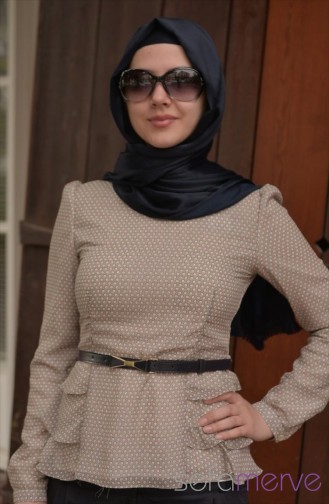 Sefamerve Kombin Bluz GLY 1016-03 Vizon