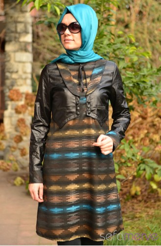 ZemZem Tunic Models 0620-02 Turquoise 0620-02