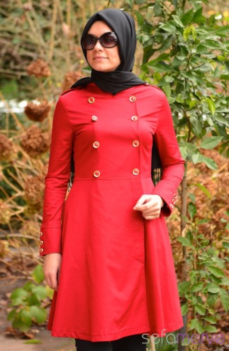 Tesettür Tunik Zernişan 4102-04 Bordo