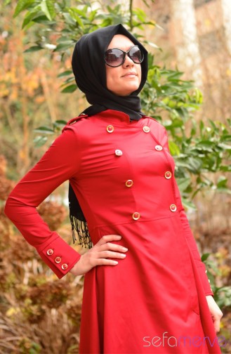 Tesettür Tunik Zernişan 4102-04 Bordo