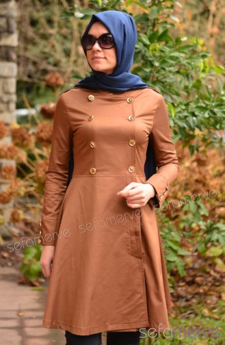 Tesettür Tunik Zernişan 4102-03 Taba
