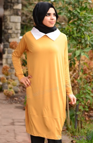 Demet Yıldız Long Tunic 7744-02 Saffron 7744-02