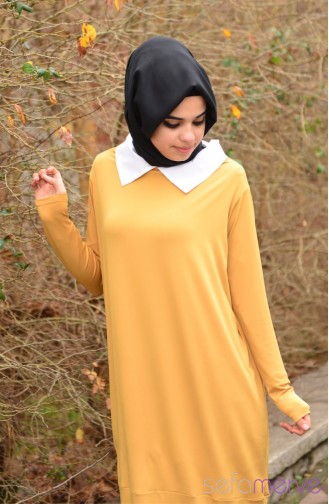 Plain Long Tunic 7744-02 Saffron 7744-02