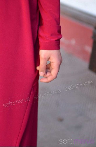 Demet Yıldız Uzun Tunik 7766-05 Bordo 7766-05