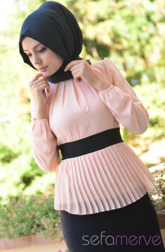 Sefamerve Kombin Bluz GLY 0102-09 Somon
