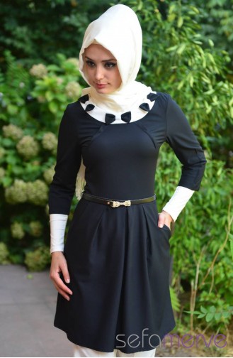 Sefamerve Kombin Tunik GLY 0307-01 Siyah