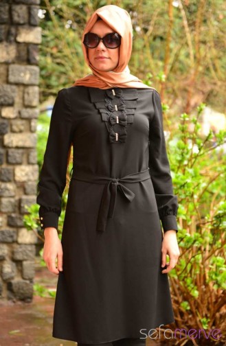 ZemZem Hijab Tunic 0628-01 Black 0628-01