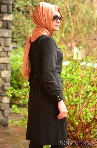ZemZem Hijab Tunic 0628-01 Black 0628-01