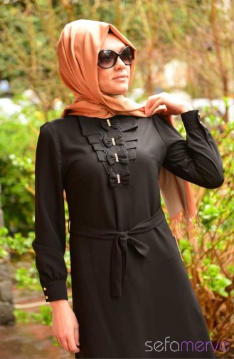 ZemZem Hijab Tunic 0628-01 Black 0628-01