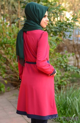 ZemZem Hijab Tunic 0629-07 Fuchsia 0629-07