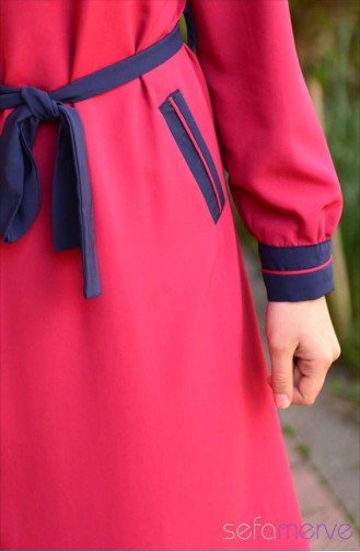 ZemZem Hijab Tunic 0629-07 Fuchsia 0629-07