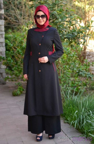 Miss Yağmur Coat 7015-06 Black 7015-06