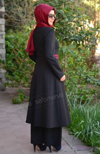 Miss Yağmur Coat 7015-06 Black 7015-06