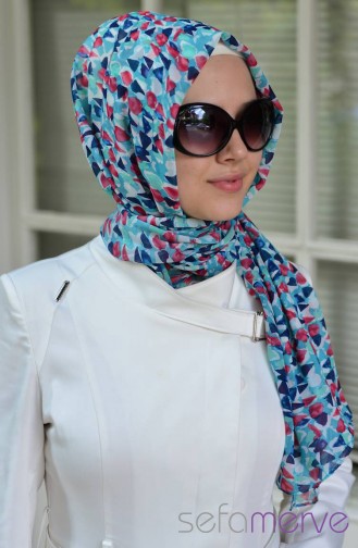 Turquoise Sjaal 03